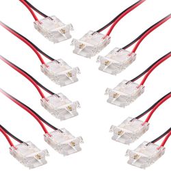 Kit 10 Conectores Força Fita Led Emenda C/ Rabicho 10mm 127/220V - Broketto Materiais Elétricos