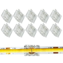 Kit 10 Conectores Emenda Reta Fita Led 10mm 127/220V - Broketto Materiais Elétricos