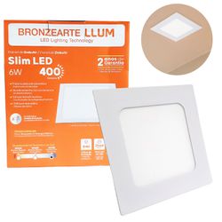 Painel Plafon Led Embutir Quadrado 6W 6500K Branco Frio - Broketto Materiais Elétricos