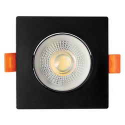 Spot Led Embutir Teto Gesso Quadrado Preto 5w Branco Frio - Broketto Materiais Elétricos