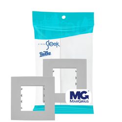 Conjunto Placa Para Móveis 80x80 Branco Sleek Margirius - Broketto Materiais Elétricos