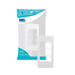 Placa e Suporte Condulete 3/4” Branco 3 postos Sleek Margirius - Broketto Materiais Elétricos