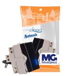 Interruptor Paralelo Com Luz Preto Fosco Clean Margirius - Broketto Materiais Elétricos