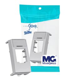 Módulo Vazio Rj45 Branco Sleek Margirius - Broketto Materiais Elétricos