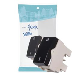 Interruptor Bipolar Simples 25A Preto Sleek Margirius - Broketto Materiais Elétricos