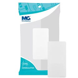 Placa e Suporte Condulete 3/4” Branco Cega Sleek Margirius - Broketto Materiais Elétricos