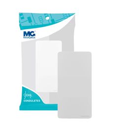 Placa e Suporte p/ Condulete 1” Cego Branco Sleek Margirius - Broketto Materiais Elétricos