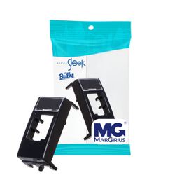 Módulo Vazio Rj45 Preto Brilhante Sleek Margirius - Broketto Materiais Elétricos