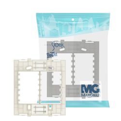 Suporte Placa 4x4 Branco Clean e Sleek Margirius - Broketto Materiais Elétricos