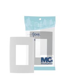 Placa 4x2 Branca 3 Postos Sleek Margirius - Broketto Materiais Elétricos