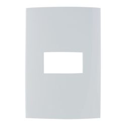 Placa 4x2 1 Posto Branca Sleek Margirius - Broketto Materiais Elétricos