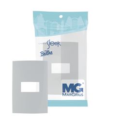 Placa 4x2 1 Posto Branca Sleek Margirius - Broketto Materiais Elétricos
