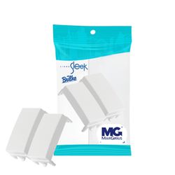 Módulo Cego 2 Unidades Branco Sleek Margirius - Broketto Materiais Elétricos