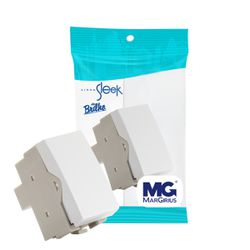Módulo Interruptor Intermediário 10A Branco Sleek Margirius - Broketto Materiais Elétricos