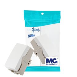 Módulo Interruptor Paralelo Branco 10A Sleek Margirius - Broketto Materiais Elétricos