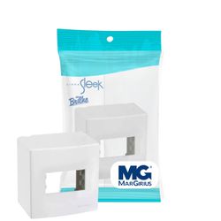 Caixa Sobrepor 1 Posto C/ Suporte Branca Sleek Margirius - Broketto Materiais Elétricos