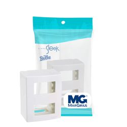 Caixa Sobrepor 2 Postos Separados C/ Suporte Branca Sleek Margirius - Broketto Materiais Elétricos