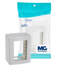 Caixa Sobrepor 3 Posto C/ Suporte Branca Sleek Margirius - Broketto Materiais Elétricos
