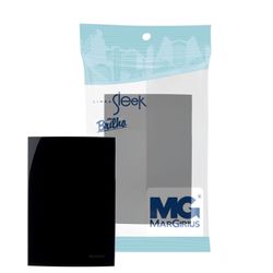 Placa 4x2 Cega Preto Brilhante Ebony Sleek Margirius - Broketto Materiais Elétricos
