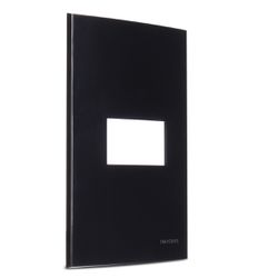 Placa 4x2 1 Posto Preto Brilhante Sleek Margirius - Broketto Materiais Elétricos