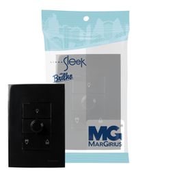 Controle De Ventilador Parede Preto Bivolt Sleek Margirius - Broketto Materiais Elétricos