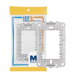 Suporte Placa B3 4x2 Branco Margirius - Broketto Materiais Elétricos