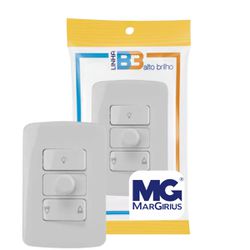 Controle De Ventilador Parede Branco Bivolt B3 Margirius - Broketto Materiais Elétricos