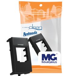 Módulo Vazio Rj45 Preto Fosco Clean Margirius - Broketto Materiais Elétricos