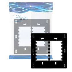 Suporte Placa 4x4 Preto Infiniti Margirius - Broketto Materiais Elétricos
