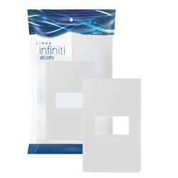 Placa 4x2 1 Posto Horizontal Branca Infiniti Margirius - Broketto Materiais Elétricos