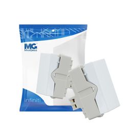 Módulo Interruptor Paralelo 10a Branco Infiniti Margirius - Broketto Materiais Elétricos