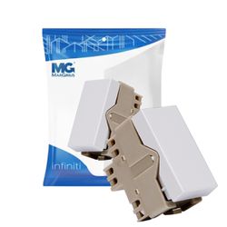 Módulo Interruptor Simples 10a Branco Infiniti Margirius - Broketto Materiais Elétricos
