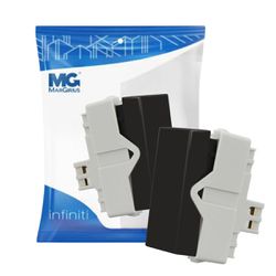 Módulo Pulsador S/ Gravação 10a Preto Infiniti Margirius - Broketto Materiais Elétricos