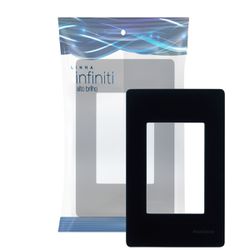 Placa 4x2 3 Postos Preto Infiniti Margirius - Broketto Materiais Elétricos