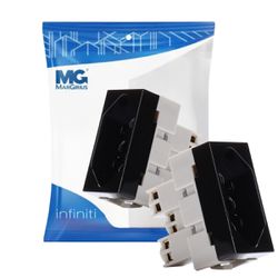 Módulo Tomada 2p+t 10a Preto Infiniti Margirius - Broketto Materiais Elétricos