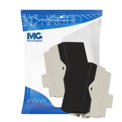 Interruptor Intermediário 10a Preto Infiniti Margirius - Broketto Materiais Elétricos