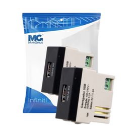 Módulo Tomada Carregador Usb 2a Preto Infiniti Margirius - Broketto Materiais Elétricos