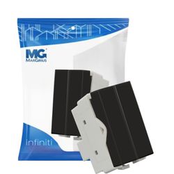Módulo Interruptor Duplo Paralelo Preto Infiniti Margirius - Broketto Materiais Elétricos