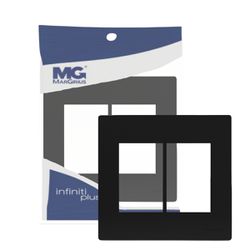 Placa 4x4 6 Postos Preto Brilhante Infiniti Plus C/ Suporte Margirius - Broketto Materiais Elétricos