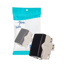 Módulo Pulsador S/gravação 10a Preto Brilhante Sleek Margirius - Broketto Materiais Elétricos