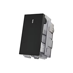 Módulo Interruptor Paralelo 1 Posto 10A Carbon Black Aura - Broketto Materiais Elétricos