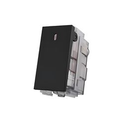 Módulo Interruptor Simples 10A 1 Posto Carbon Black Aura - Broketto Materiais Elétricos