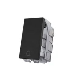 Interruptor Pulsador Campainha Carbon Black Aura Margirius - Broketto Materiais Elétricos