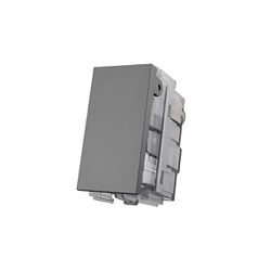 Interruptor Pulsador S/Gravação Titânio Aura Margirius - Broketto Materiais Elétricos