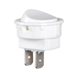 Botão 1 Tecla Branco Redondo Embutir Móvel Margirius - Broketto Materiais Elétricos