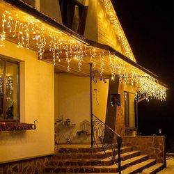 Cascata LED Natal 400 Leds Fixo 3000K 10m Externo Bivolt - Broketto Materiais Elétricos