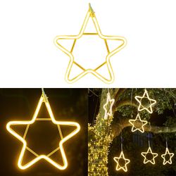 Estrela Luz Neon Decoração Externo 30cm Branco Quente 127v - Broketto Materiais Elétricos