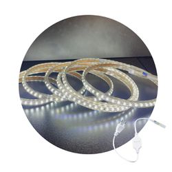 Mangueira Led Chata Branco Frio 6500k 10m 220v + Conector - Broketto Materiais Elétricos