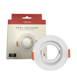 Spot de Embutir MR16 Dicroica Redondo Recuado Branco - Broketto Materiais Elétricos