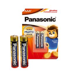 Pilha Palito Alcalina AAA² 2 Unidades Panasonic - Broketto Materiais Elétricos